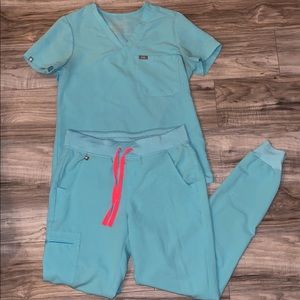 Figs Neon Blue Set XS Catarina S Tall Zamora